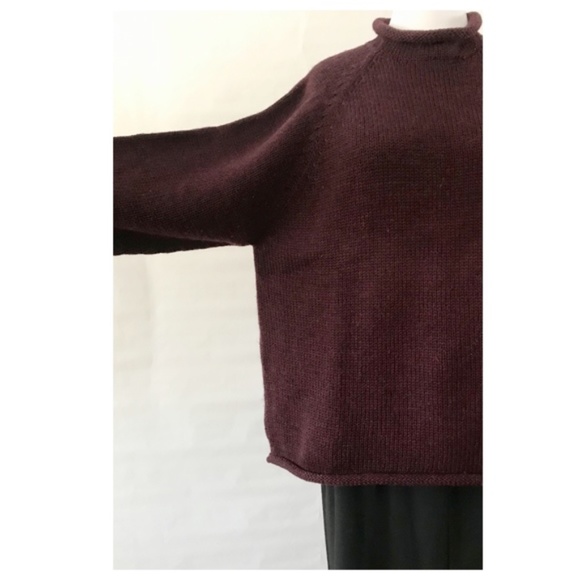 Vintage Retro Peruvian Trading Co. Deep Wine Boxy Oversized Sweater - Picture 2 of 7
